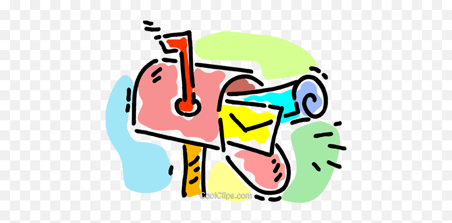 Mailbox Royalty Free Vector Clip Art Illustration - Vc105645 Drawing Emoji,Mailbox Clipart