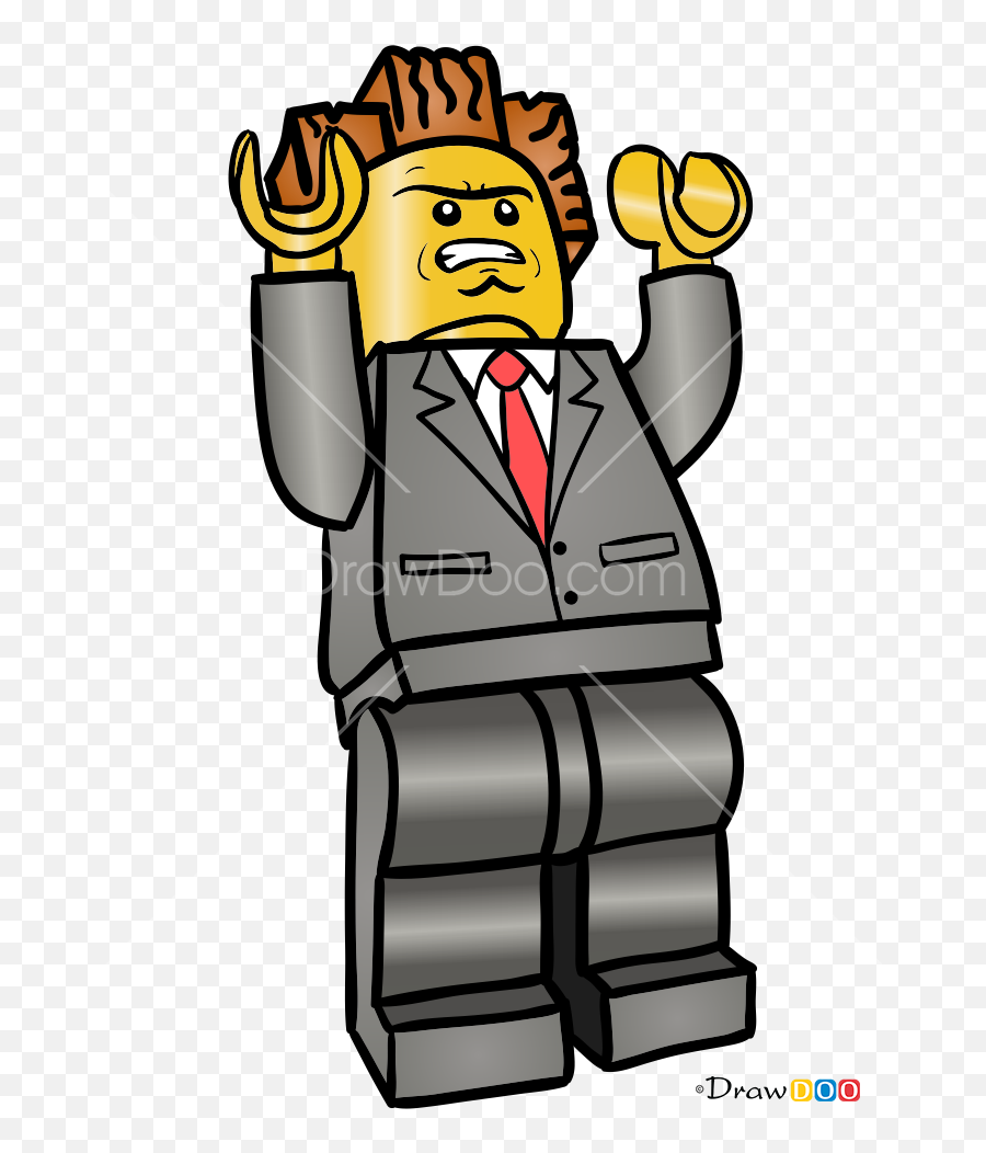 How To Draw Lord Business Lego Movie Emoji,Trolls Movie Clipart