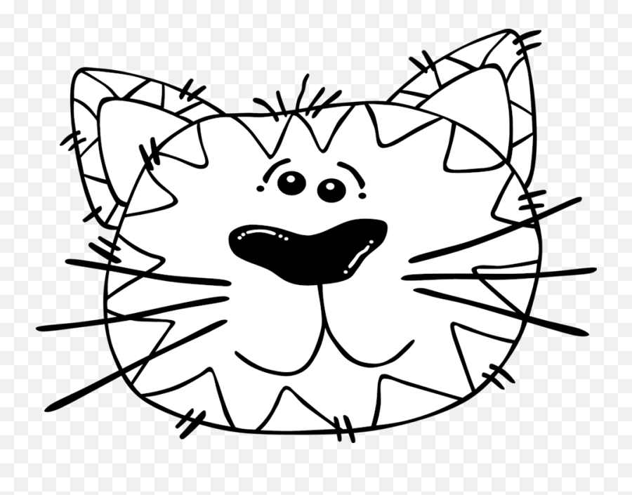 Public Domain Clip Art Image Illustration Of A Cartoon Cat Emoji,Id Clipart