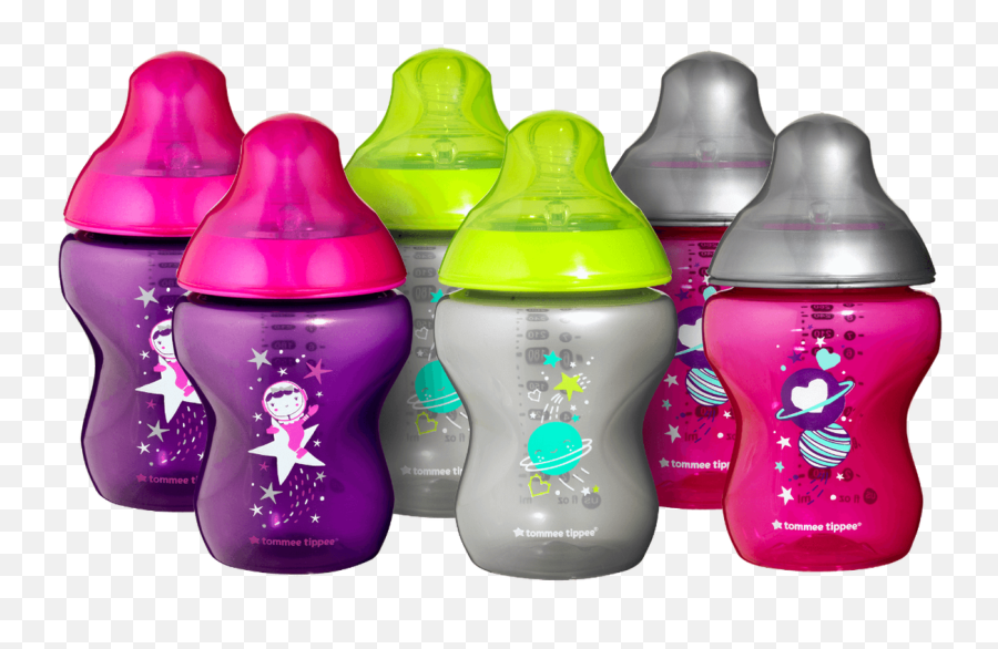 Closer To Nature Baby Bottles - 5 Ounces Clear 4 Pack Emoji,Baby Bottle Transparent