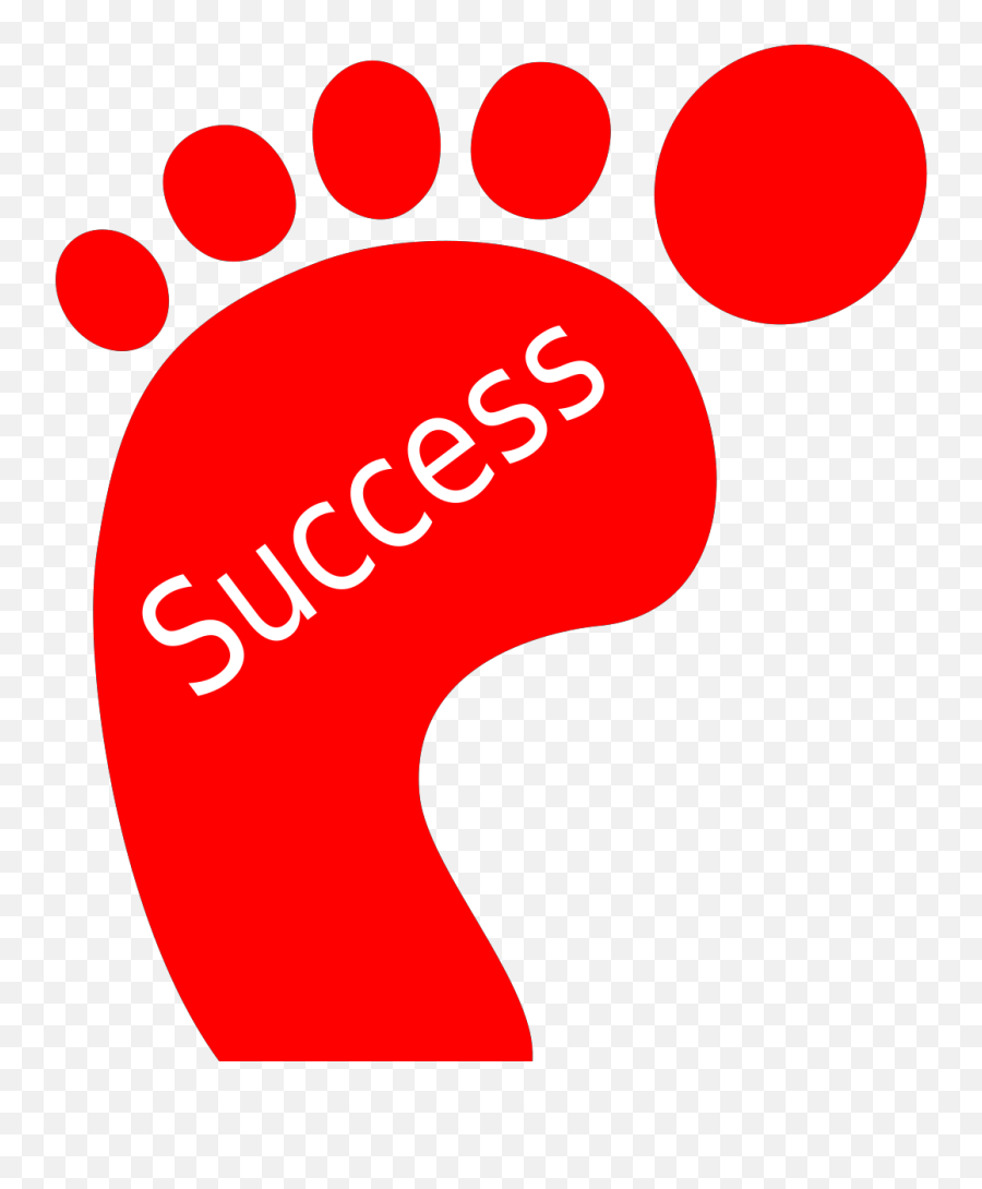 Red Footprint Success Svg Vector Red Footprint Success - Happy Feet To Success Clipart Emoji,Success Clipart