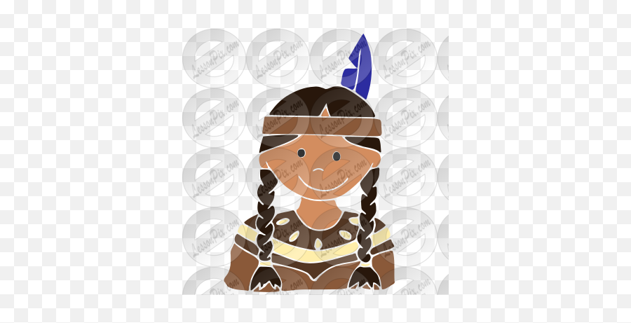 Native American Stencil For Classroom Therapy Use - Great Hair Design Emoji,Native American Clipart