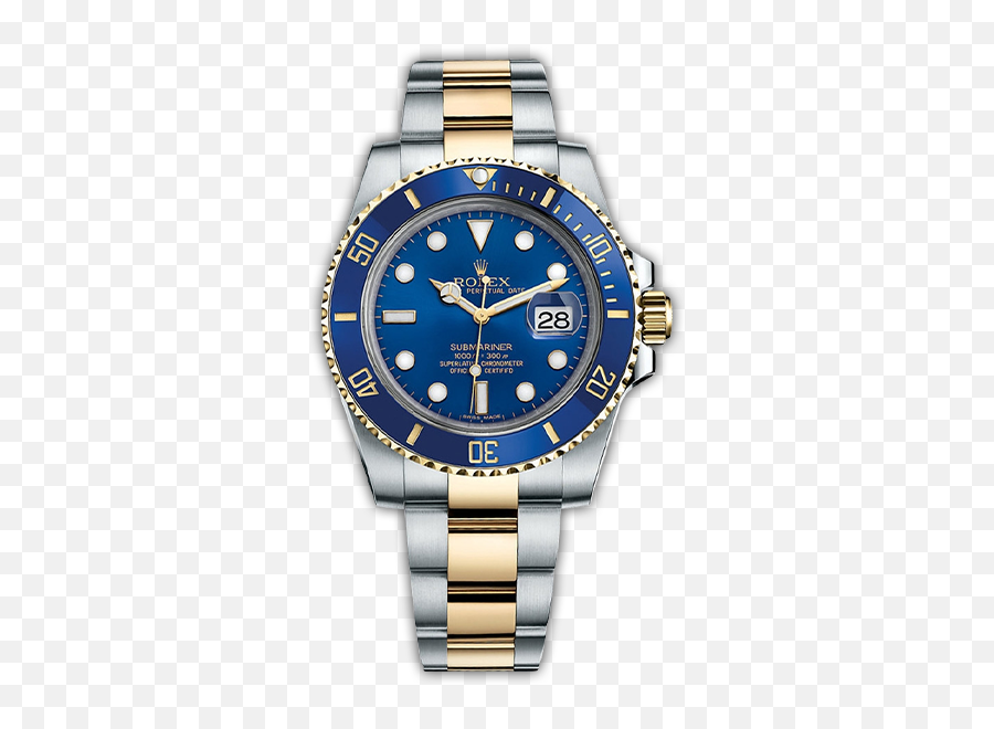 Watch My Diamonds - Rolex Submariner Acciaio E Oro Quadrante Blu Emoji,Watch Png