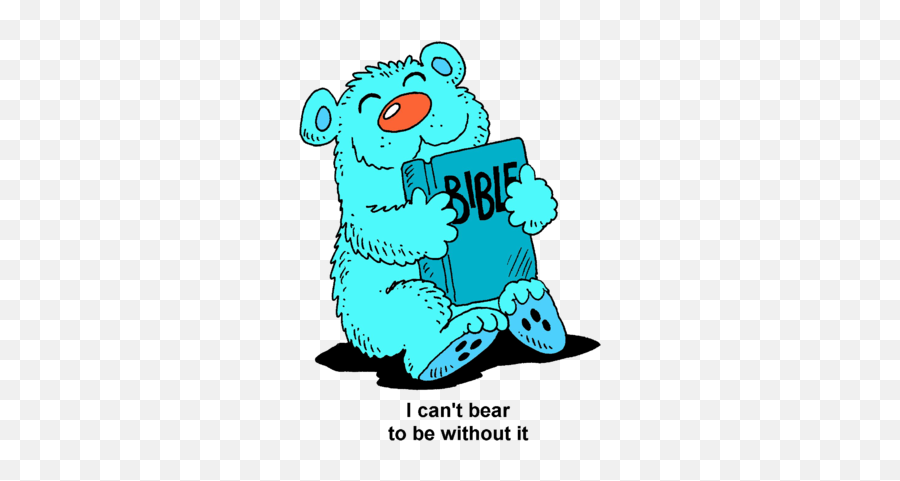 Blue Bear Hugging A Bible - Dot Emoji,Hugging Clipart