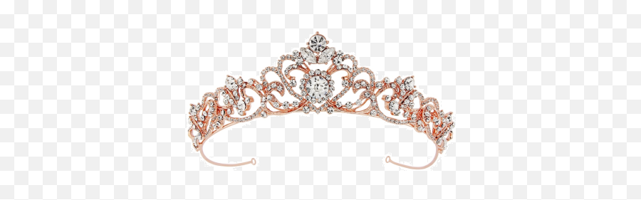 Davina Crown - Rose Gold Tiara Emoji,Gold Crown Png