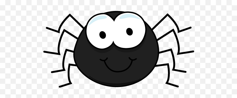 Black Cartoon Spider Clip Art - Spiders Graphic Organizer Emoji,Spider Clipart Black And White