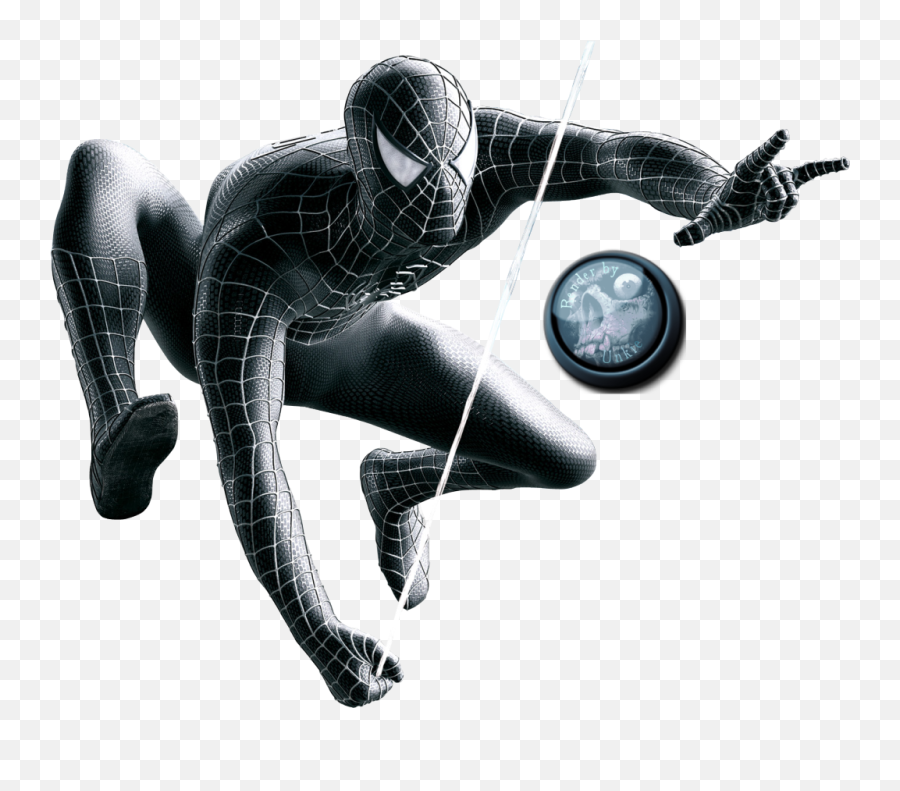Download Spiderman Black Transparent Hq - Black Spiderman Png Emoji,Spiderman Transparent Background