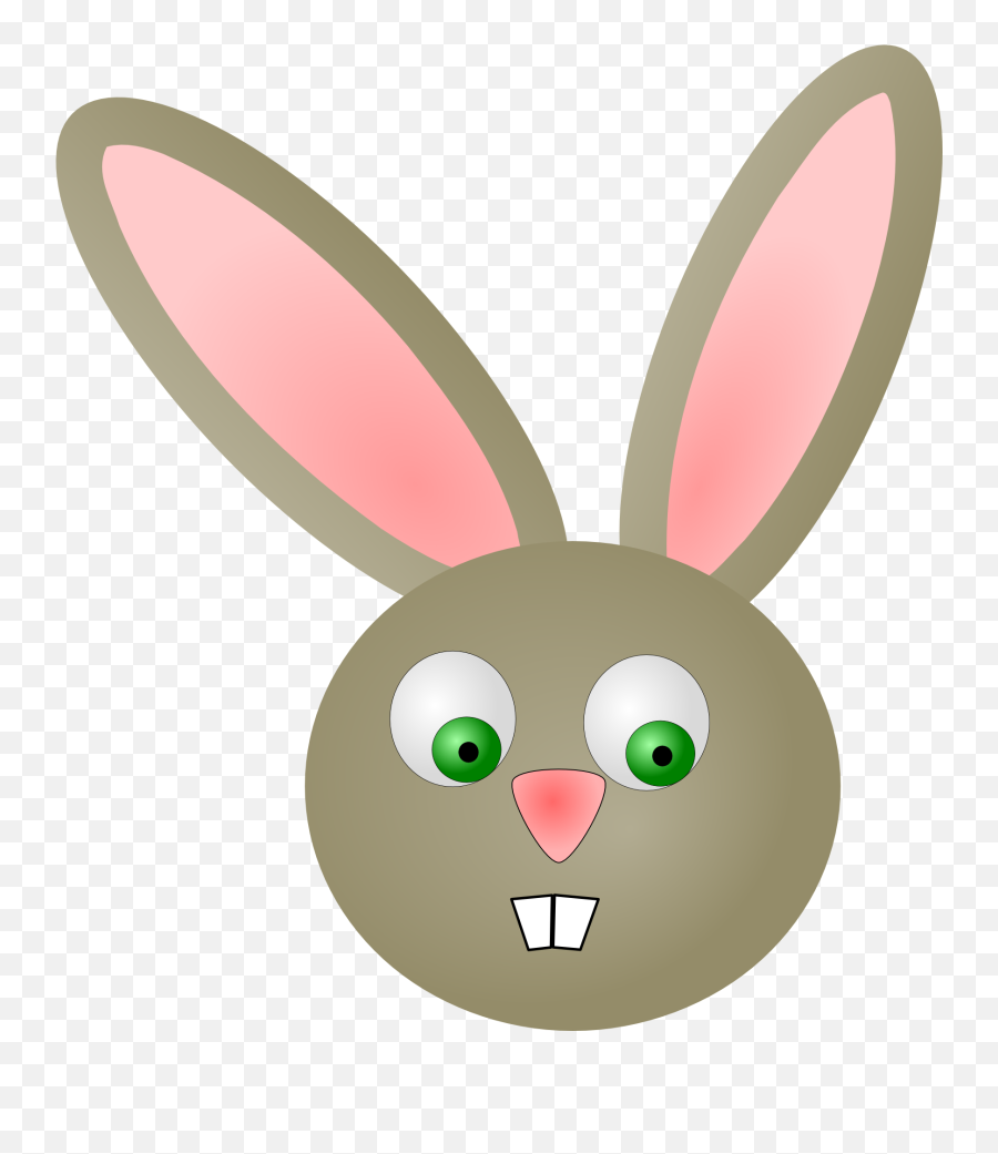 Cute Easter Rabbit Clipart Free Image - Rabbit Ears Clip Art Emoji,Bunny Face Clipart