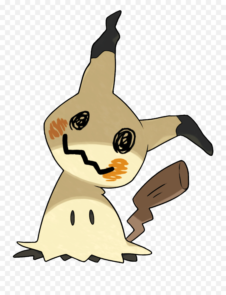 Mimikyu Ken Sugimori Png Image With No - Pokemon That Looks Like Pikachu Emoji,Mimikyu Png
