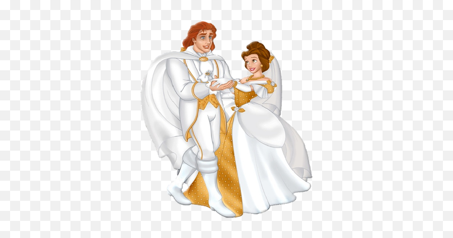 Download Wedding Clipart Disney Princess - Belle And The Disney Princess Belle Wedding Emoji,Disney Princess Clipart