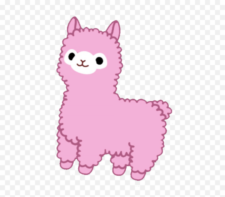 Pink Alpaca Png - Alpaca Drawing Emoji,Alpaca Png