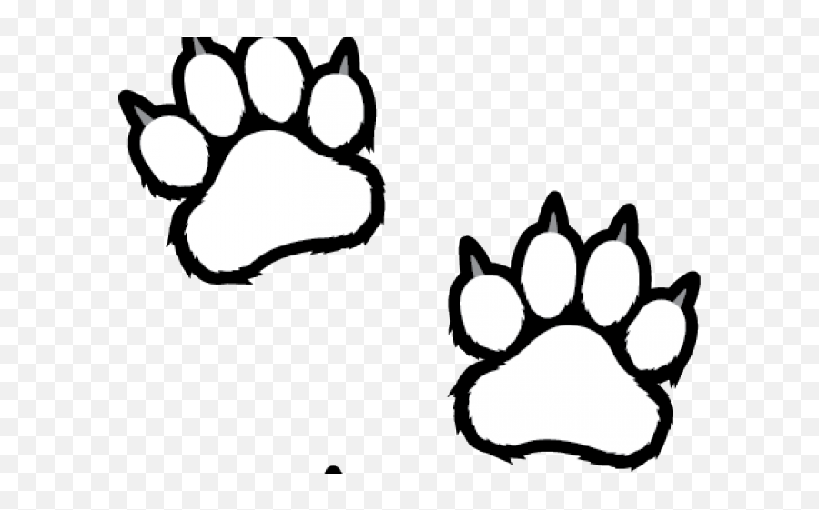 Badger Clipart Paw Print - Tiger Paw Print White Tiger Paw Print Emoji,Paw Print Clipart