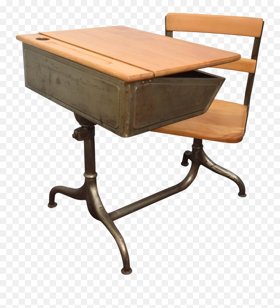 Antique School Desk Vintage School Desk - Old School Desk Png Emoji,School Desk Png
