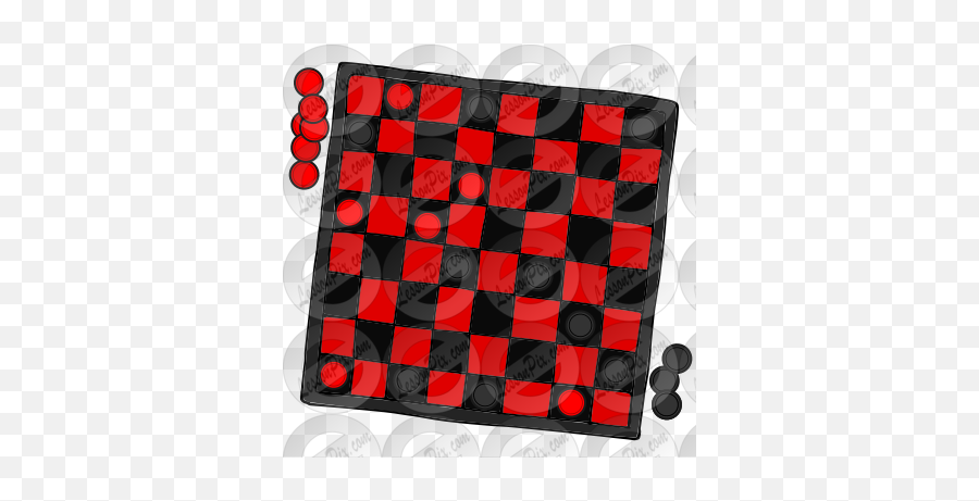 Checkerboard Picture For Classroom - English Draughts Emoji,Checkerboard Clipart