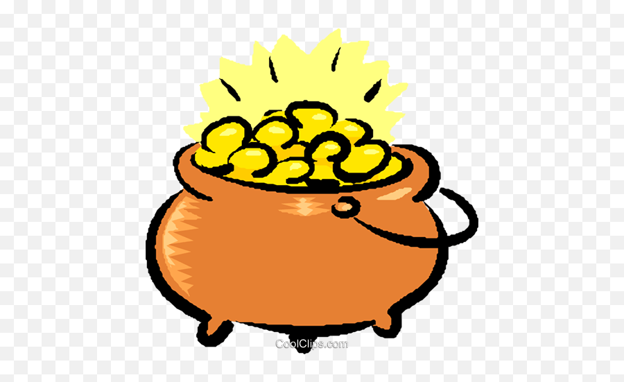 Pot Of Gold Royalty Free Vector Clip - Imagem Pote De Ouro Emoji,Pot Of Gold Clipart