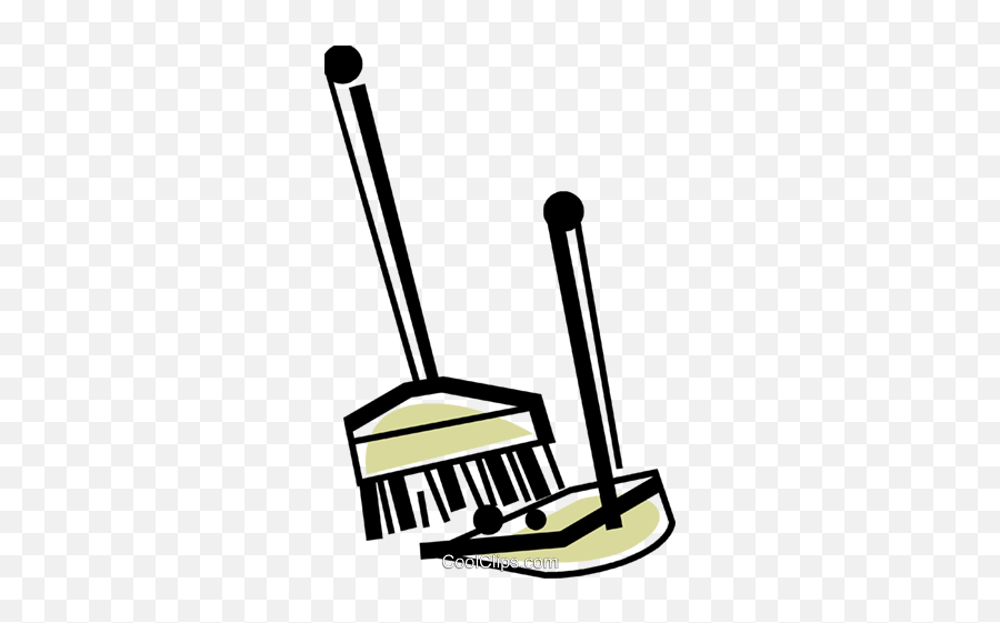 Brooms And Dustpans Royalty Free Vector Emoji,Scope Clipart