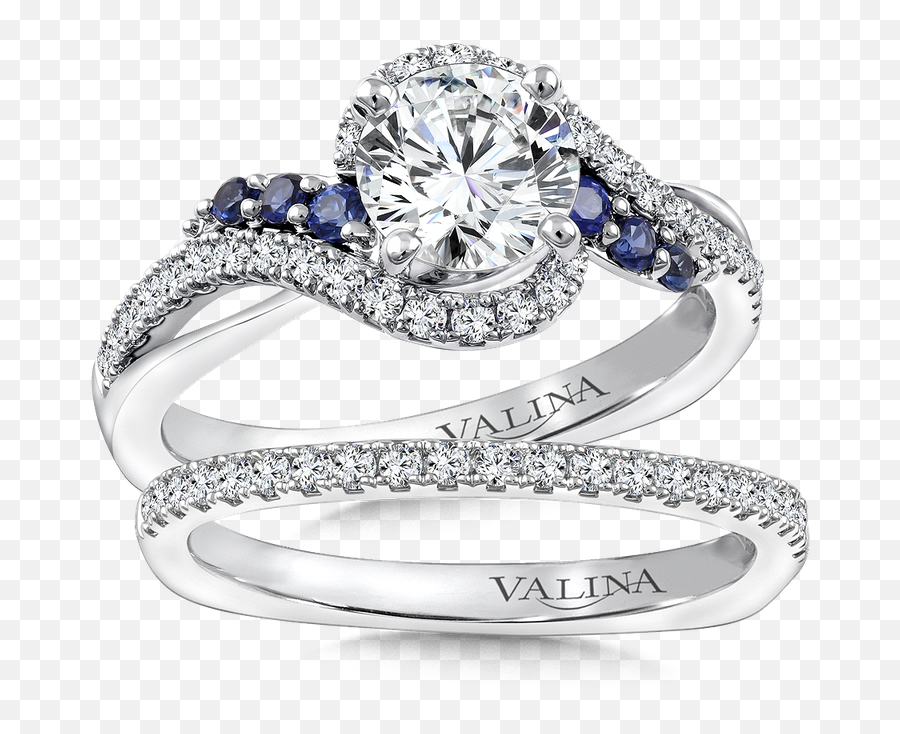 Valina Diamond U0026 Blue Sapphire Engagement Ring Mounting In Emoji,Engagement Png