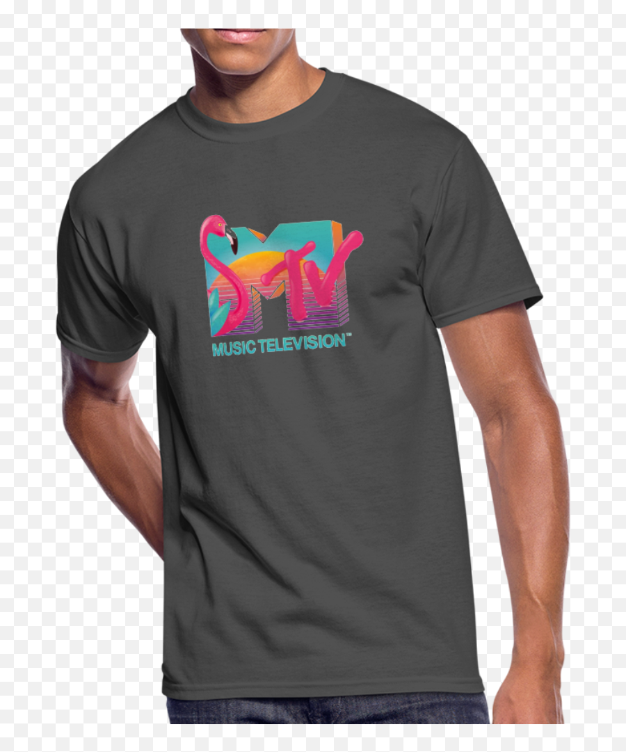 Flamingo Mtv Logo Mens T - Shirt U2013 The Flamingo Shop Emoji,Mtv Logo