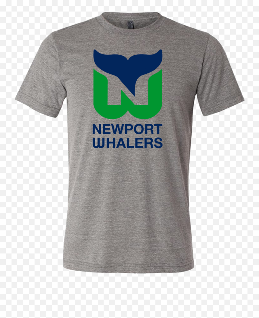 Newport Whalers Hockey Triblend Logo T - Shirt Emoji,Whalers Logo