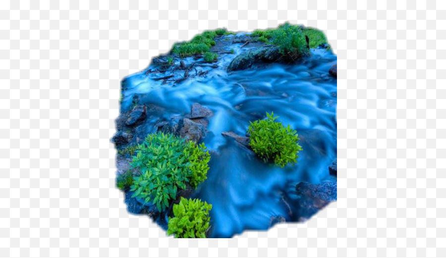 Download Sticker Water Stream River - Natural Landscape Emoji,Water Stream Png
