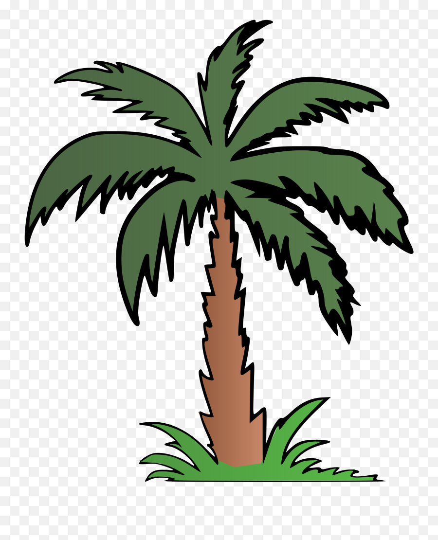 Download Palm Tree Clipart Terrestrial Plant - Palm Tree Palm Tree Svg Colour Emoji,Palm Tree Clipart