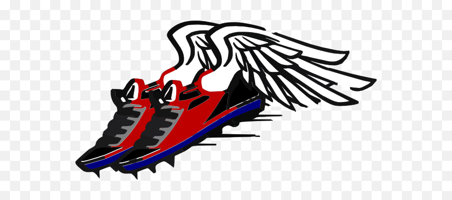 Track Shoe With Wings Clipart 2 - Wikiclipart Shoes With Wings Png Art Emoji,Wings Clipart