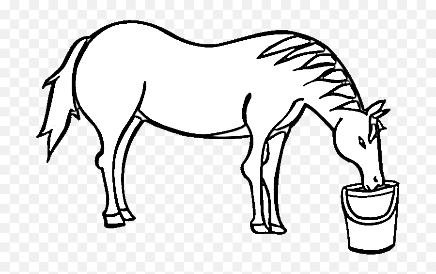 28 Collection Of Horse Drinking Water Drawing - Mare Clipart Emoji,Drinking Water Clipart