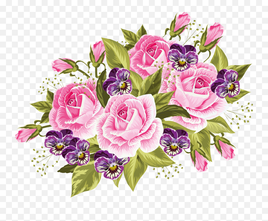 Flowers Png - Transparent Vintage Flower Vector Png Emoji,Florais Png