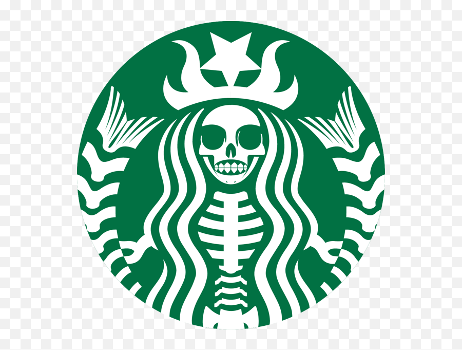 Starbucks Logo Transparent Png - Skeleton Starbucks Logo Emoji,Starbucks Logo