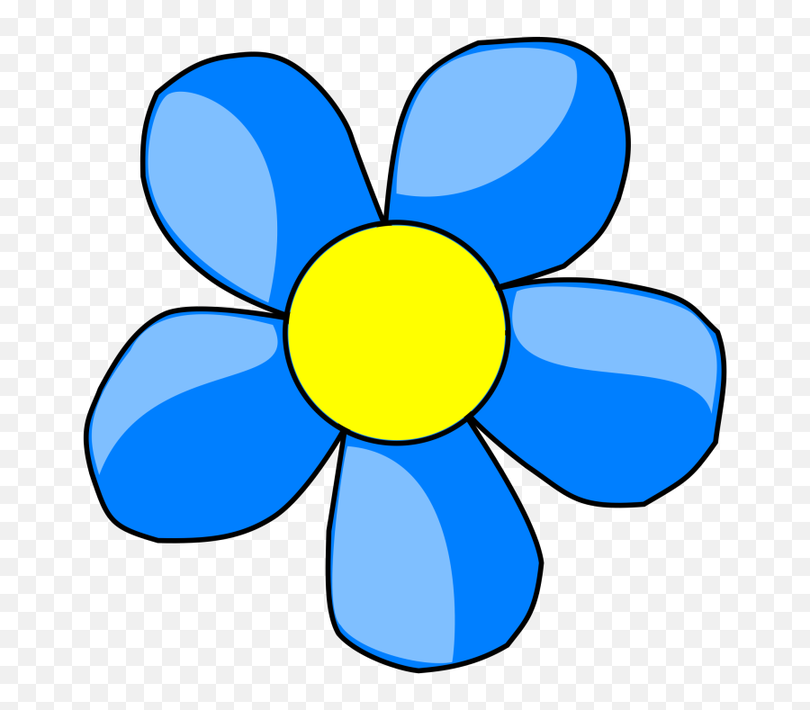 Blue Flower Png Clip Art Blue Flower Transparent Png Image Emoji,Blue Flower Png