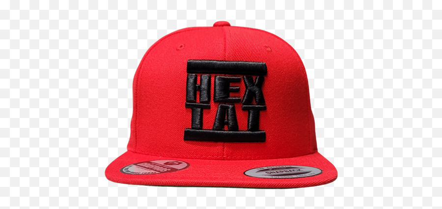 Red Snapback Hat Black Hip Hop Hextat Logo Emoji,Sullen Logo