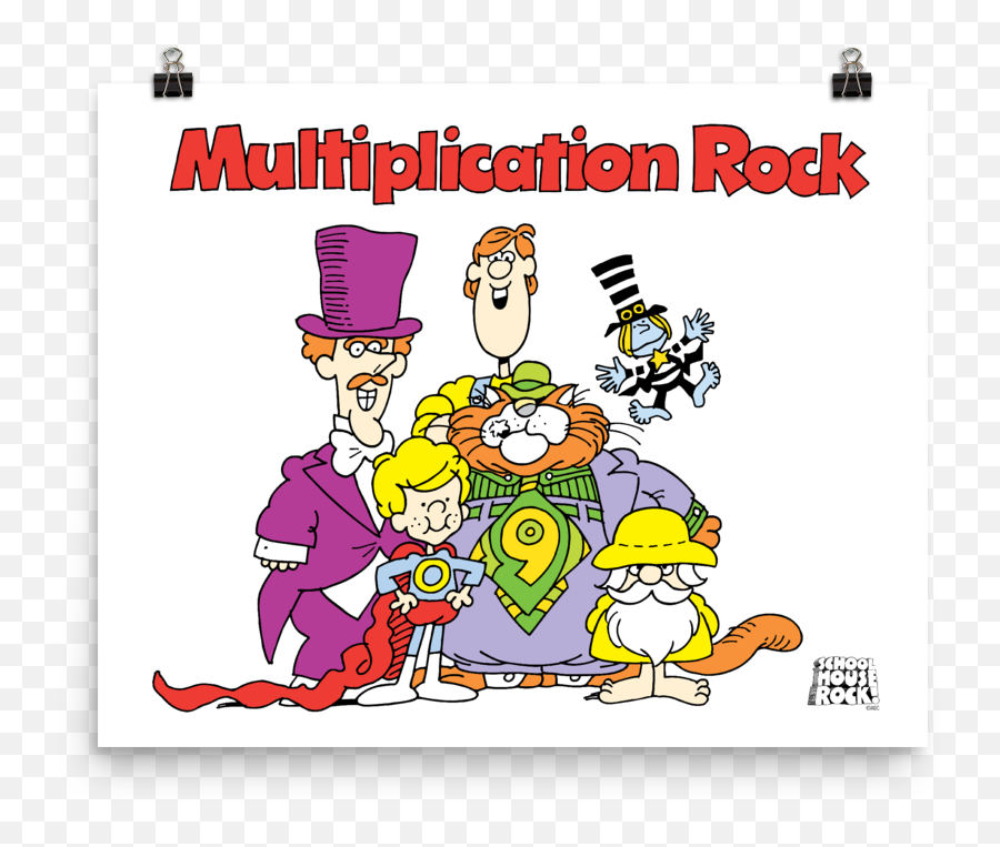 Schoolhouse Rock Multiplication Rock Premium Satin Poster Emoji,Abc Kids Logo