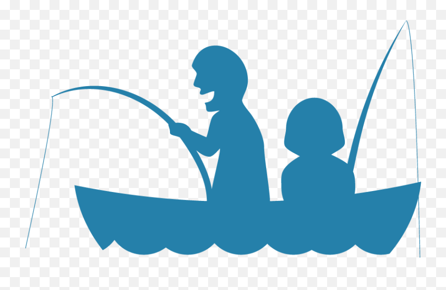 We - Fish Silhouette Clipart Full Size Clipart 4482430 Emoji,Fishing Boat Clipart