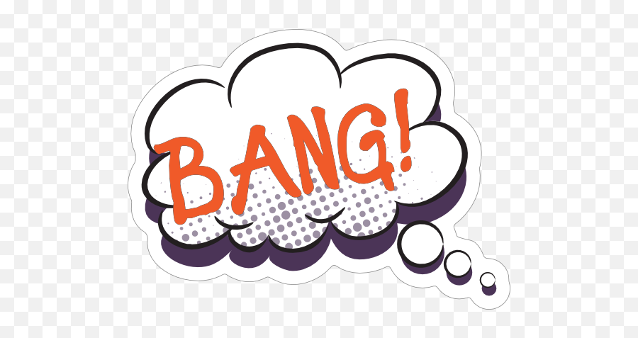 Bang Thought Bubble Sticker Emoji,Text Bubble Clipart
