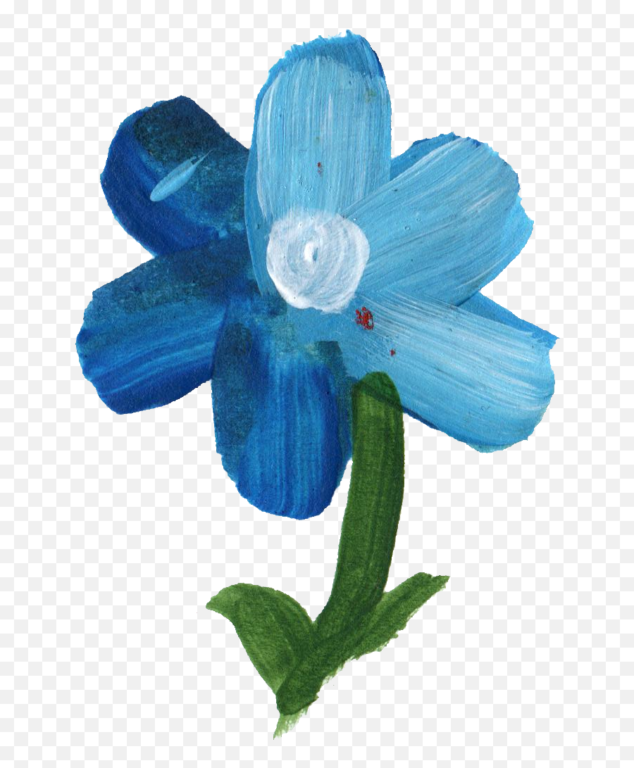 Download Hd Blue Flower Png - Blue Flower Transparent Emoji,Blue Flower Transparent