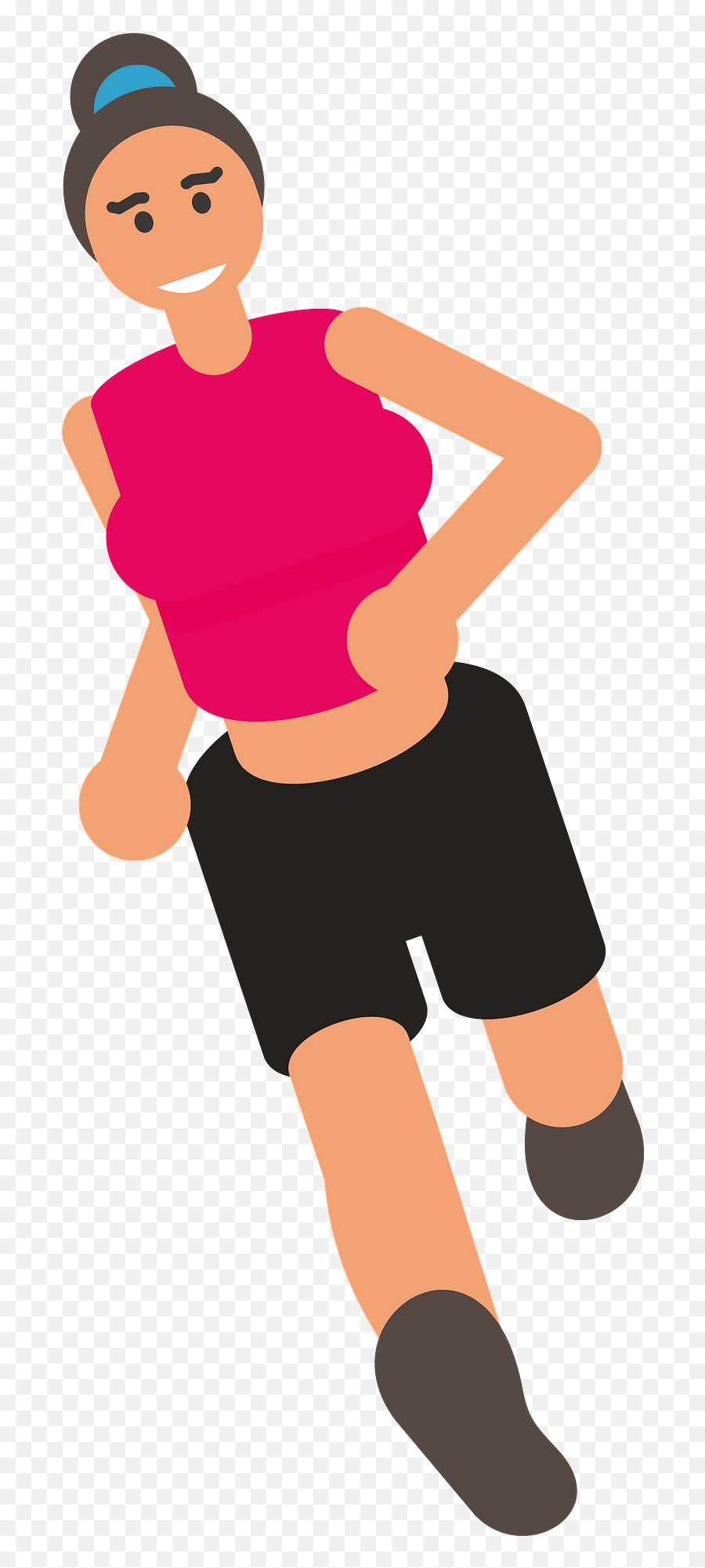 Woman Running Clipart - For Running Emoji,Running Clipart