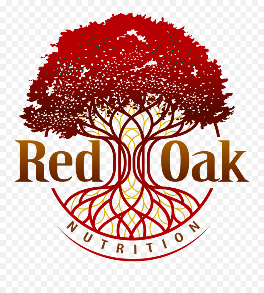 Tree With Red Logo - Red Oak Tree Logo Emoji,Oak Tree Logo
