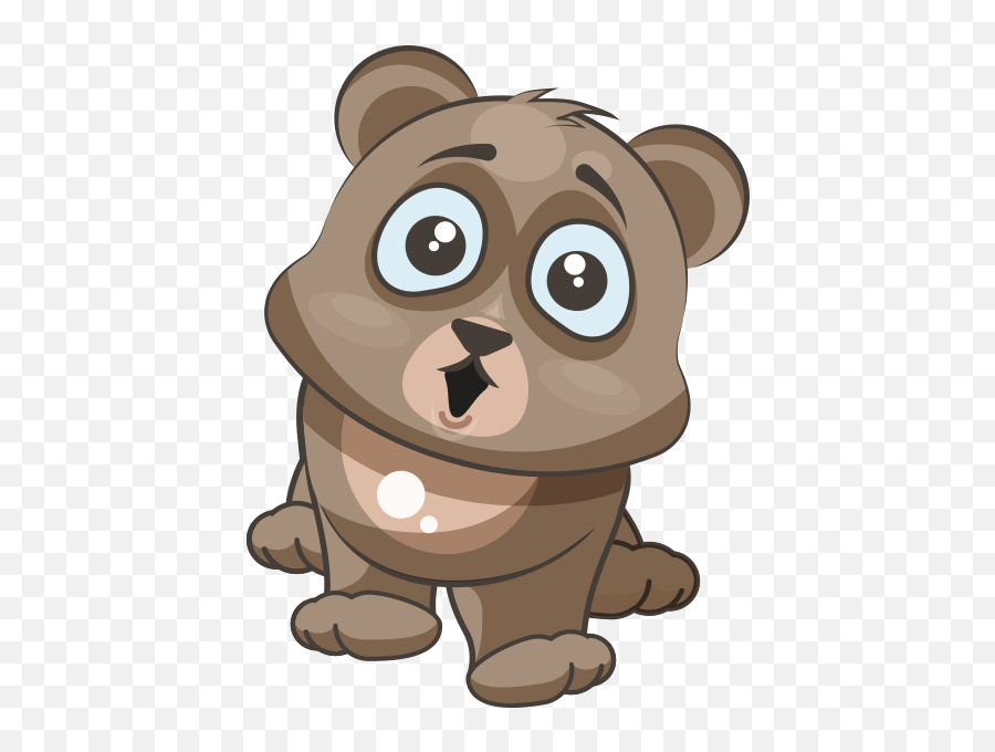 Bear Emoji Png - Cuddlebug Teddy Bear Emoji Stickers Png Cuddlebug Bear,Surprised Emoji Png