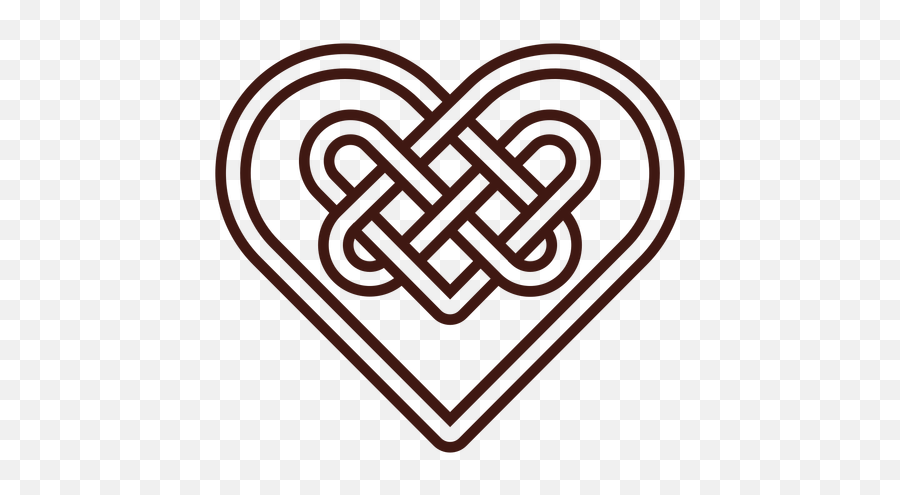 Celtic Heart Knot Stroke - Transparent Png U0026 Svg Vector File Meaning Love Celtic Knot Emoji,Celtic Cross Png