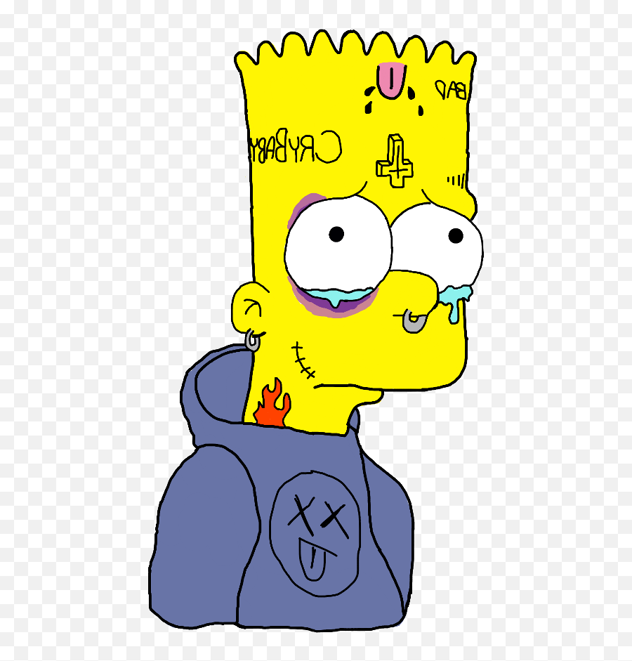 Download Bart Simpson Triste Cartoon Transparent Background - Bart Simpson Image Triste Png Emoji,Bart Simpson Transparent
