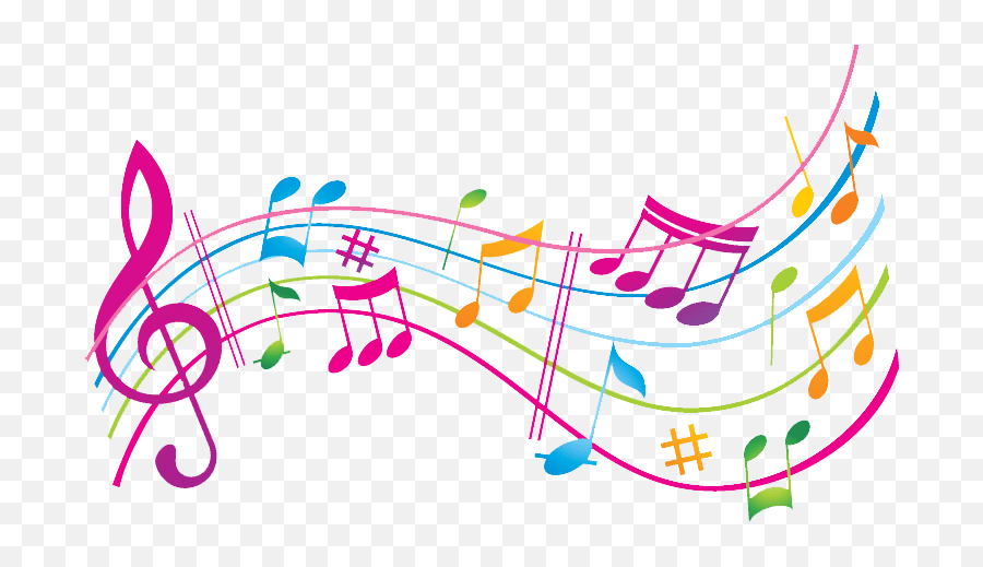 Download Hd Colorful Music Note Transparent Background - Colorful Musical Notes No Background Emoji,Music Notes Transparent Background