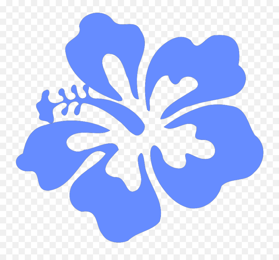 Light Blue Hibiscus Flower Svg Vector Light Blue Hibiscus - Stitch Ohana Stickers Emoji,Hibiscus Flower Clipart