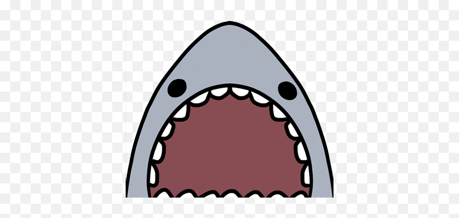 Cartoon Shark Mouth Transparent Png - Shark Stickers Emoji,Shark Png