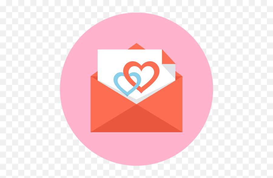 Love Letter Two Hearts Free Icon Of Valentines Day Icon Pack Emoji,Two Hearts Png