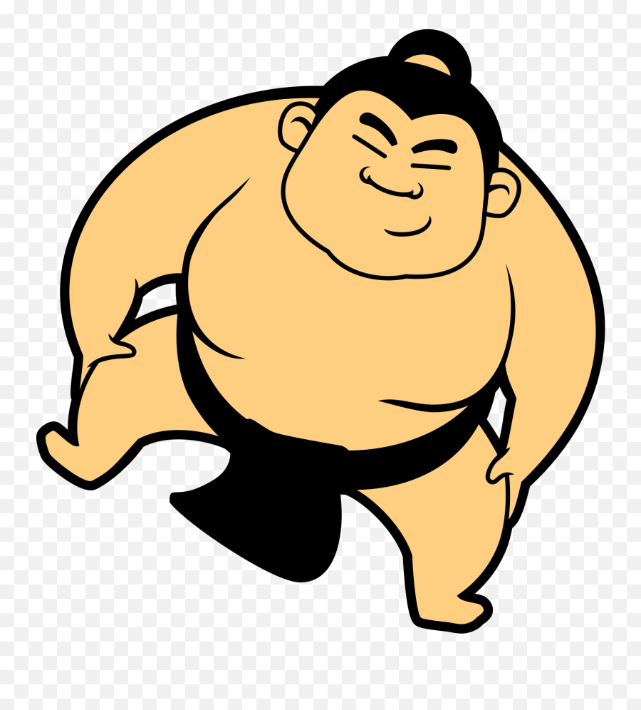 Sumo Wrestler Clip Art - Sumo Wrestler Clipart Png Emoji,Wrestling Clipart