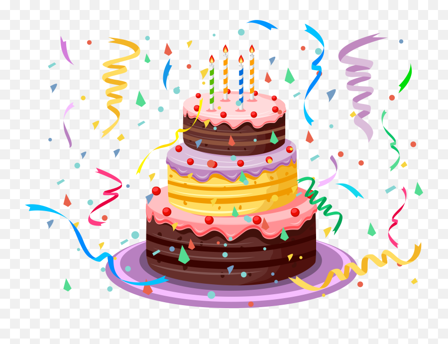 Birthday Cake Clipart Transparent - Cartoon Animated Birthday Cake Emoji,Cake Clipart