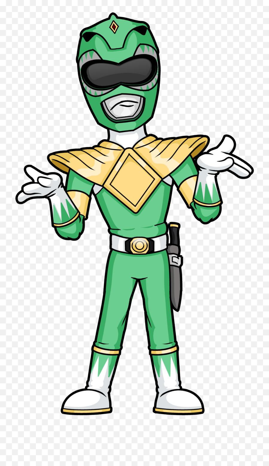Download Hd The Green Power Ranger - Power Ranger Dibujo Emoji,Green Ranger Png