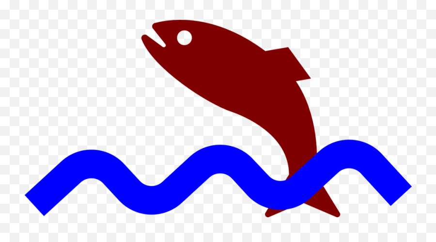 Fish Jumping Water - Free Vector Graphic On Pixabay Emoji,Water Waves Clipart