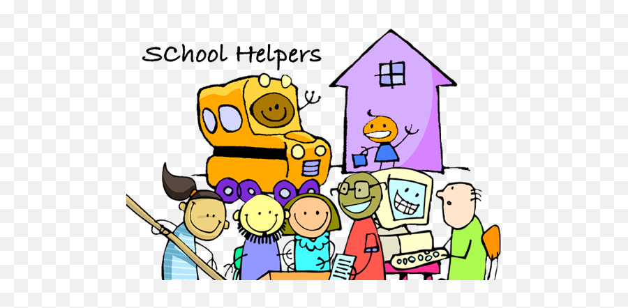 Who Are The Helpers In Our School - Helpers In The School Community Helpers At School Worksheet Emoji,Community Helpers Clipart