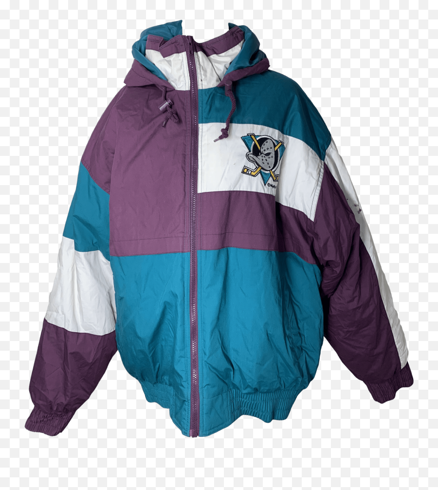 Mighty Ducks Hooded Puffer Jacket By Fans Pic - Hooded Emoji,Mighty Ducks Logo
